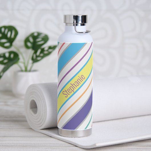 Einfache Diagonalstreifen Trinkflasche (Yoga)