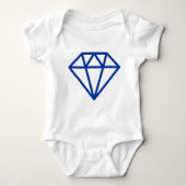 Einfache Diamant Baby Strampler (Vorderseite)