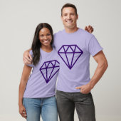 Einfache Diamant T-Shirt (Unisex)