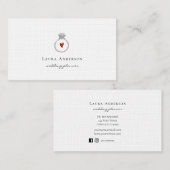 Einfache Diamant-Verlobung für Hochzeitsplaner Visitenkarte (Vorne/Hinten)