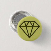 Einfache Diamanten - Olivenschattierungen Button (Vorne & Hinten)