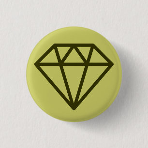 Einfache Diamanten - Olivenschattierungen Button