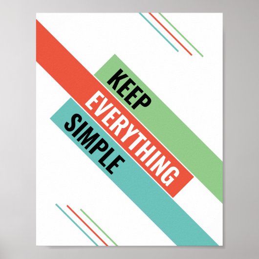 Einfache Dinge behalten Poster (Vorne)