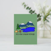 Einfache Dinge - Camping Postkarte (Stehend Vorderseite)