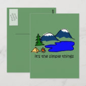 Einfache Dinge - Camping Postkarte (Vorne/Hinten)