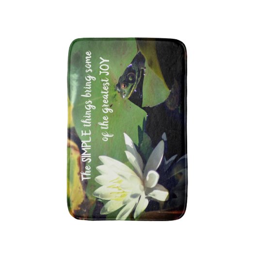 Einfache Dinge Frog inspirierendes Zitat Badematte (Vorderseite Vertikal)