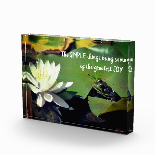 Einfache Dinge Frog inspirierendes Zitat Fotoblock (Rechts)