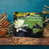 Einfache Dinge Frog inspirierendes Zitat Fotoplatte (Seite)