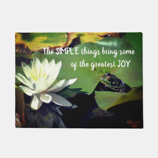 Einfache Dinge Frog inspirierendes Zitat Fußmatte (Vorderseite)