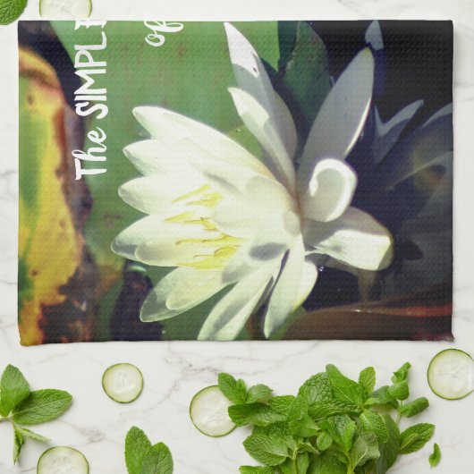 Einfache Dinge Frog inspirierendes Zitat Geschirrtuch (Gefaltet)