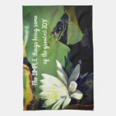 Einfache Dinge Frog inspirierendes Zitat  Geschirrtuch (Vertikal)