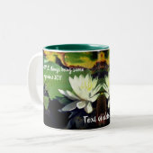 Einfache Dinge Frog inspirierendes Zitat Zweifarbige Tasse (Vorderseite Links)