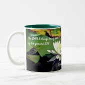 Einfache Dinge Frog inspirierendes Zitat Zweifarbige Tasse (Links)