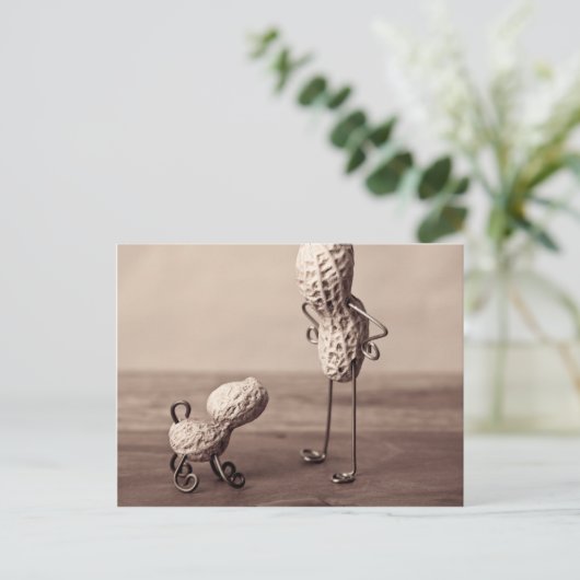 Einfache Dinge - Mann und Hund Postkarte (Stehend Vorderseite)