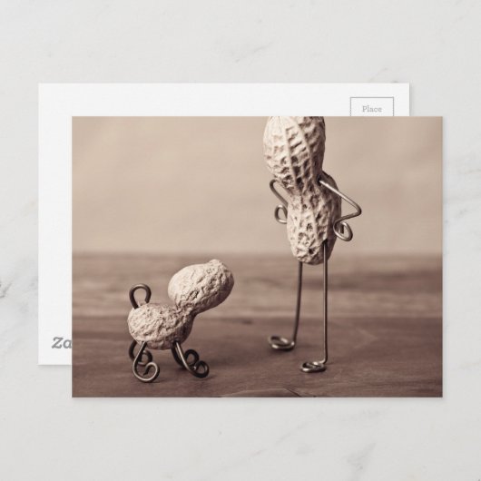 Einfache Dinge - Mann und Hund Postkarte (Vorne/Hinten)