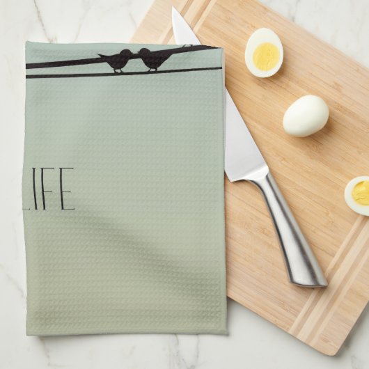 Einfache Dinge Vögel Geschirrtuch (Viertel Falte)