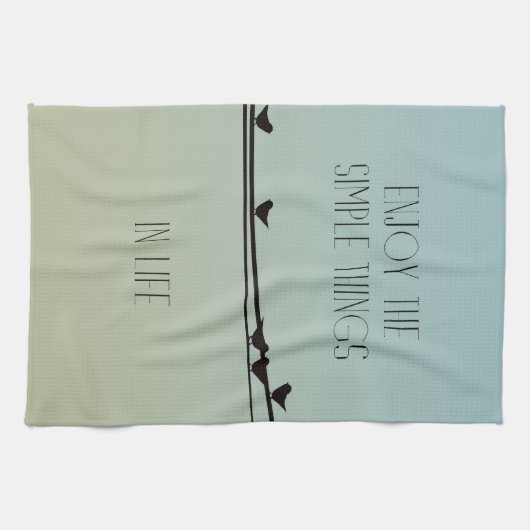 Einfache Dinge Vögel Geschirrtuch (Horizontal)