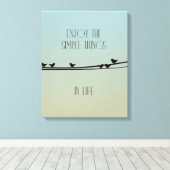 Einfache Dinge Vögel Leinwanddruck (Insitu (Holzboden))