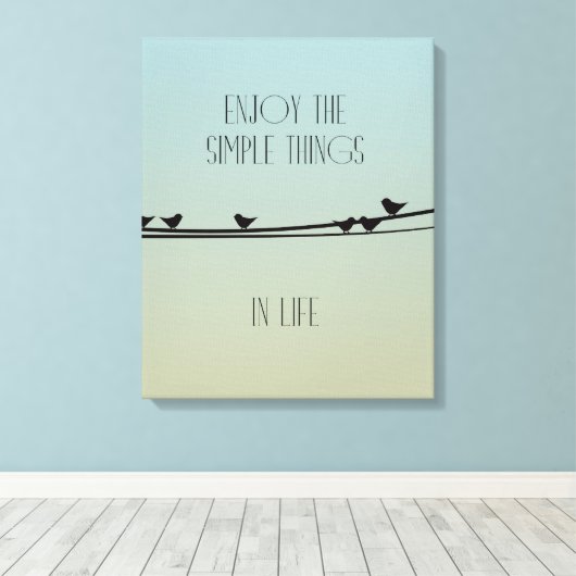 Einfache Dinge Vögel Leinwanddruck (Insitu (Holzboden))