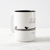 Einfache Dinge Vögel Zweifarbige Tasse (Vorderseite Links)