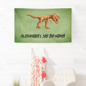 Einfache Dinosaurier-Drittgeburtstagsfeier Banner (Insitu)