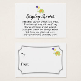 Einfache Display Baby Shower Geschenkkarte mit Ele