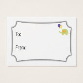 Einfache Display Baby Shower Geschenkkarte mit Ele (Rückseite)