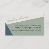 Einfache Display-Dusche Skript Grün Tricolor Begleitkarte (Vorderseite)