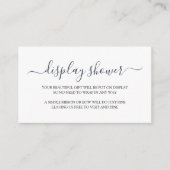 Einfache Display-Duschenschließkarte Begleitkarte (Vorderseite)