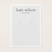 Einfache Display-Karte mit hellgrauem Ohrring (Vorderseite)