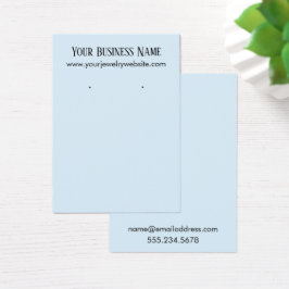Einfache Display-Karten mit hellblauem Ohrring