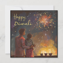 Einfache Diwali Holiday Gruß-/Einladungskarte