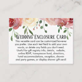 Einfache DIY Custom Wedding Blush Pink Floral Begleitkarte