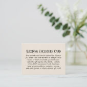 Einfache DIY Custom Wedding Cream Begleitkarte (Stehend Vorderseite)