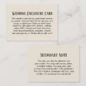 Einfache DIY Custom Wedding Cream Begleitkarte (Vorne/Hinten)