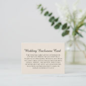 Einfache DIY Custom Wedding Cream Begleitkarte (Stehend Vorderseite)