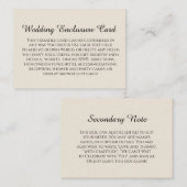 Einfache DIY Custom Wedding Cream Begleitkarte (Vorne/Hinten)