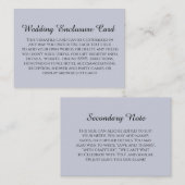 Einfache DIY Custom Wedding Light Dusty Blue Begleitkarte (Vorne/Hinten)