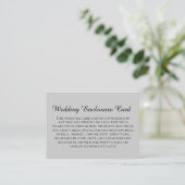 Einfache DIY Custom Wedding Light Gray Begleitkarte (Stehend Vorderseite)