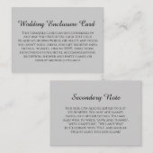 Einfache DIY Custom Wedding Light Gray Begleitkarte (Vorne/Hinten)