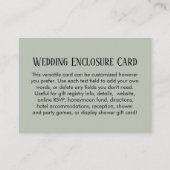 Einfache DIY Custom Wedding Sage Green Begleitkarte (Vorderseite)