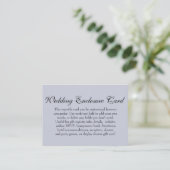 Einfache DIY Custom Wedding Versatile Dusty Blue Begleitkarte (Stehend Vorderseite)