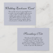 Einfache DIY Custom Wedding Versatile Dusty Blue Begleitkarte (Vorne/Hinten)