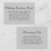 Einfache DIY Custom Wedding Versatile Light Gray Begleitkarte (Vorne/Hinten)
