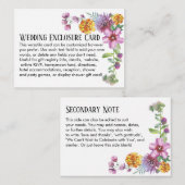Einfache DIY Custom Wedding Watercolor Wildblumen Begleitkarte