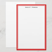 Einfache DIY Frame Personalisiert Red Briefpapier (Vorne/Hinten)