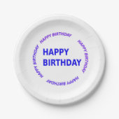 Einfache DIY Schablone addieren FOTO-TEXT-Entwurf Pappteller (Vorderseite)