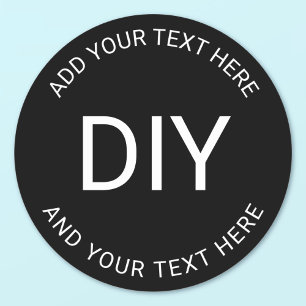 Einfache DIY-Vorlage für kreisförmigen Text Runder Aufkleber