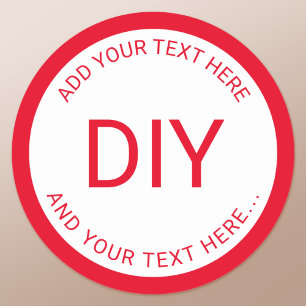 Einfache DIY-Vorlage für kreisförmigen Text und Ra Runder Aufkleber