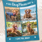 Einfache DOG-MAMA Custom 4 Foto Collage Pictures Fleecedecke